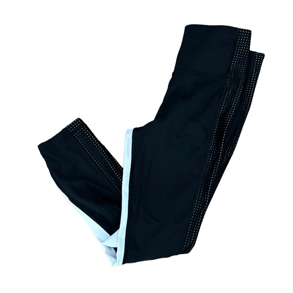 Athleta HIIT It Mesh Capris Women’s Size XS Black And White Workout‎ Leggings